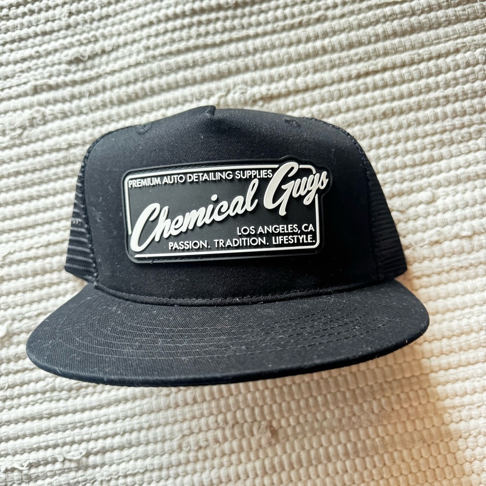 Chemical Guys Black Trucker Snapback Hat 🖤